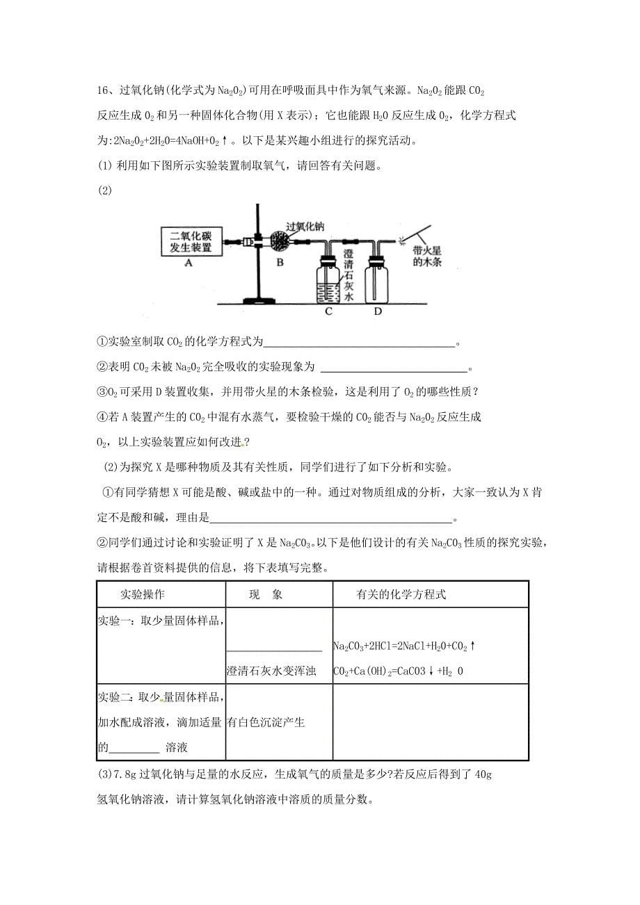 初三化学：酸碱盐复习专题.doc_第5页