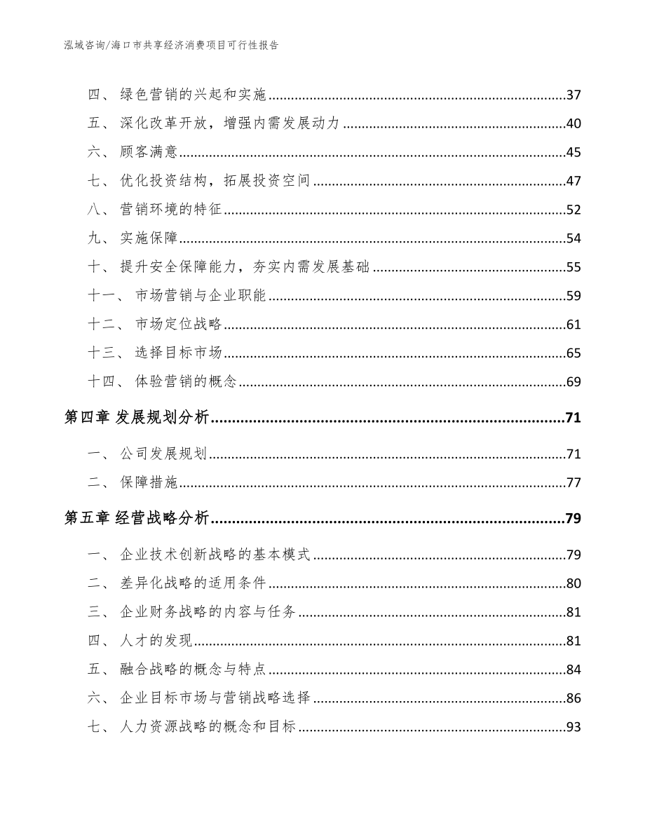 海口市共享经济消费项目可行性报告模板范本_第2页