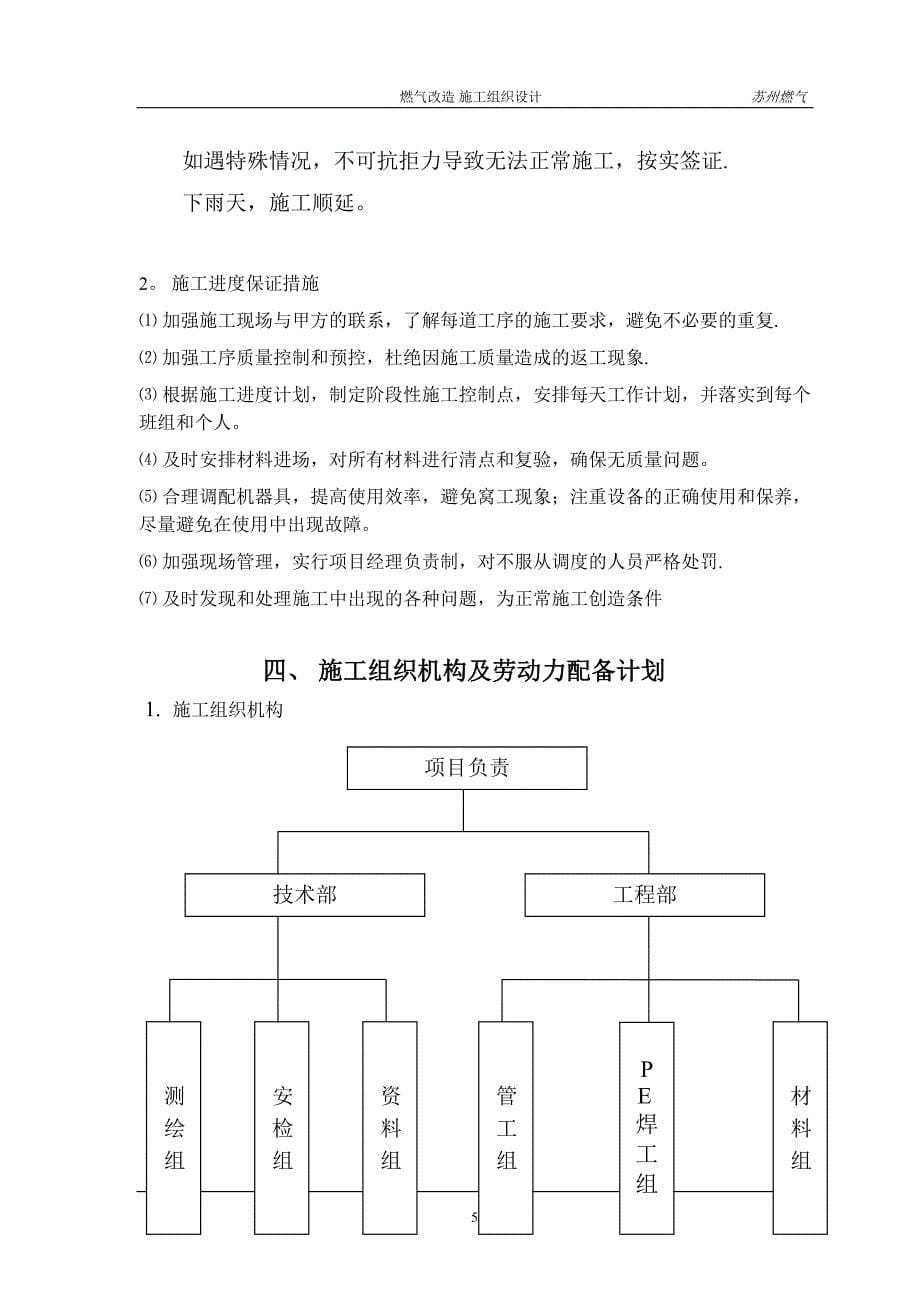 施工管理燃气改造施工组织设计方案安全村路资料_第5页