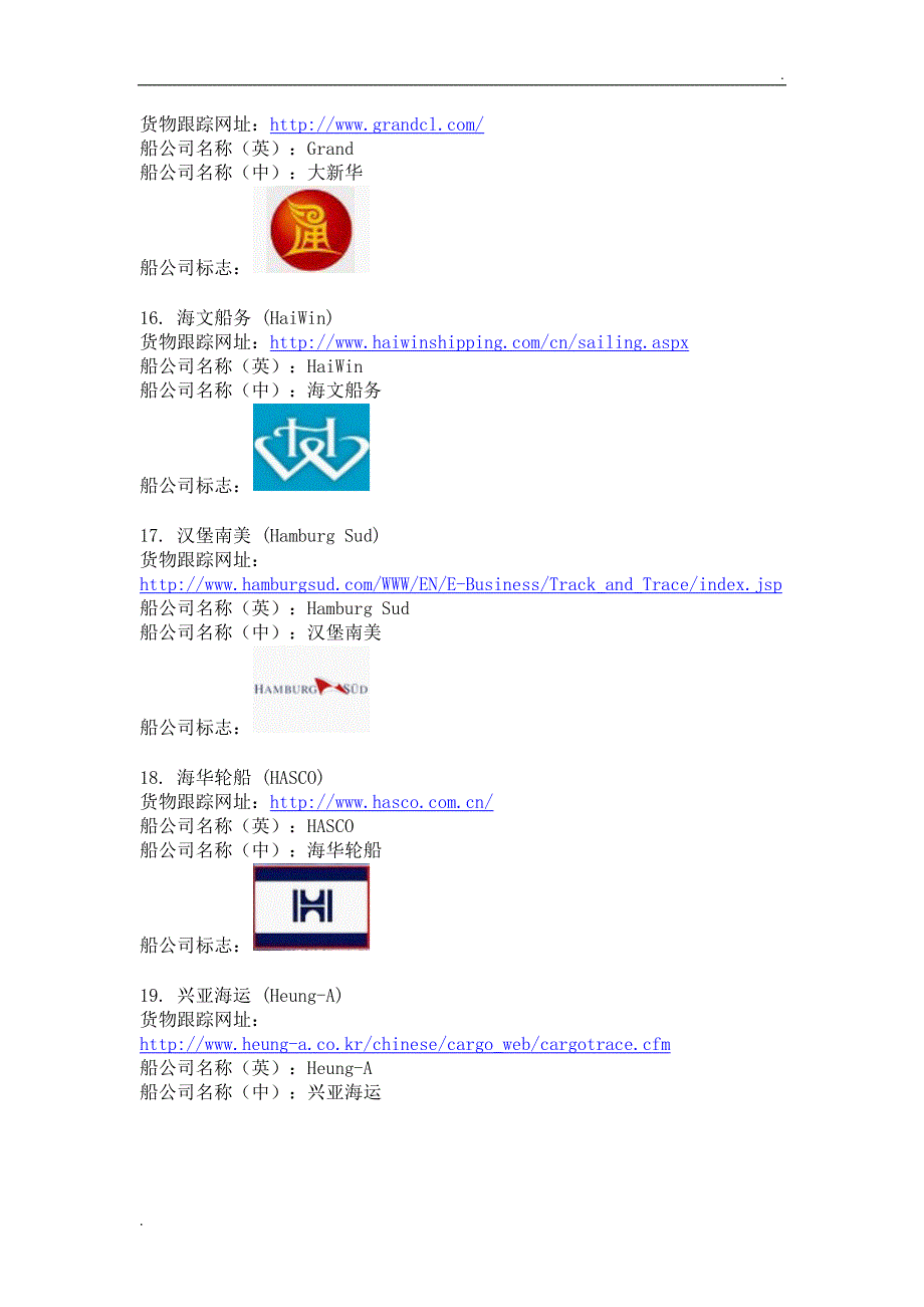 各船司货物跟踪查询网址_第4页