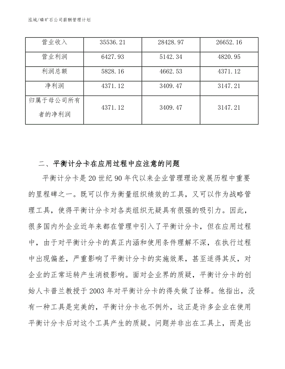 磷矿石公司薪酬管理计划_第4页