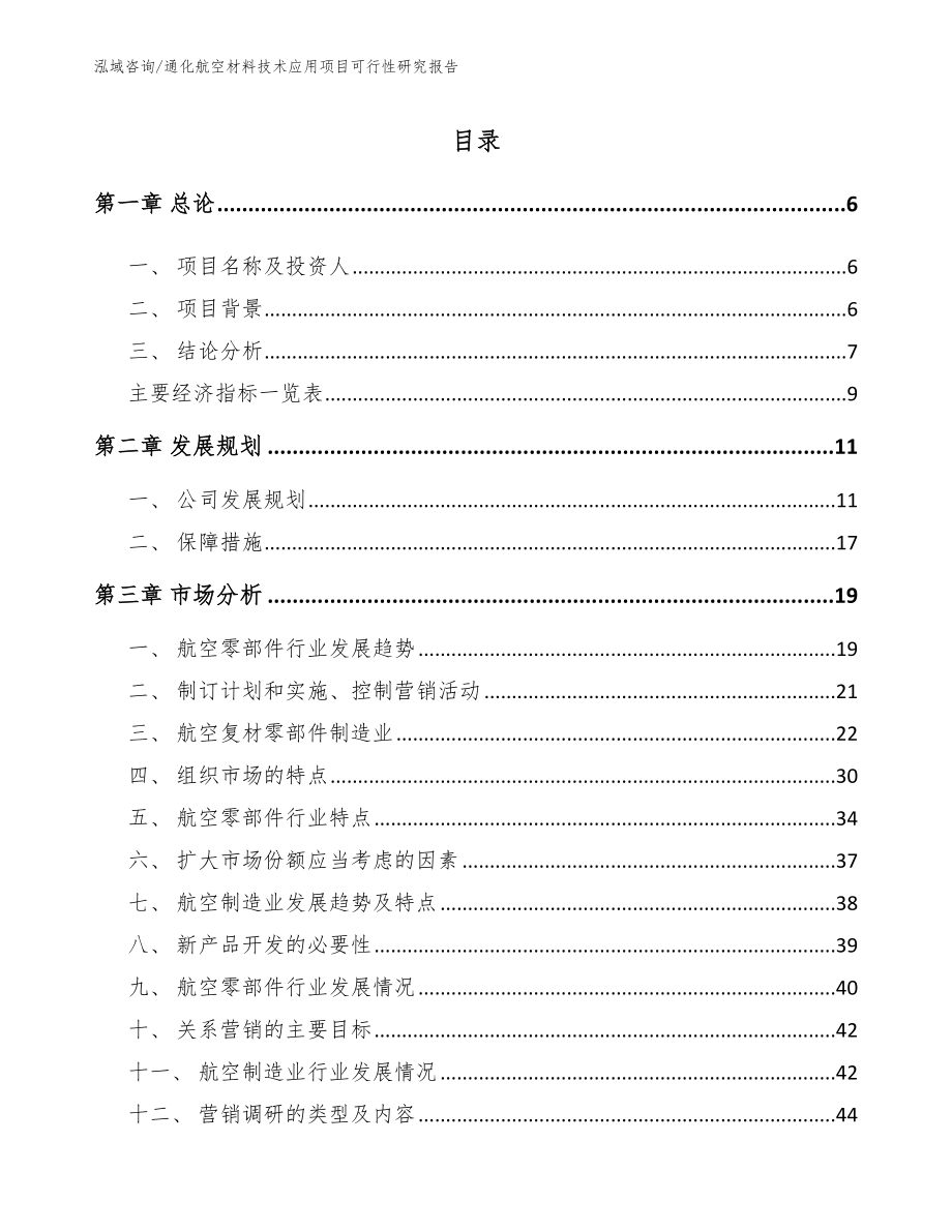 通化航空材料技术应用项目可行性研究报告（范文）_第2页