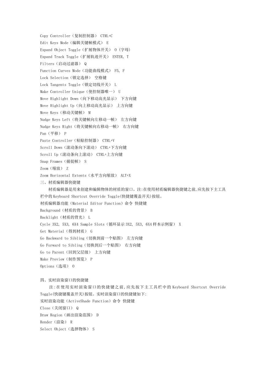 d-MAX快捷键一览表最新文档_第5页