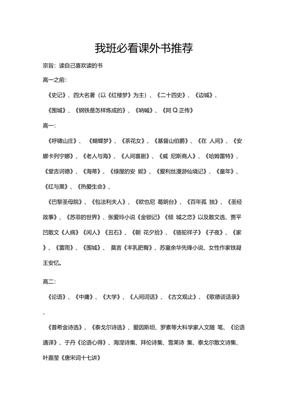 高中生必看课外书推荐_第1页