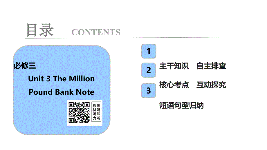 必修3Unit3TheMillionPoundBankNote_第1页