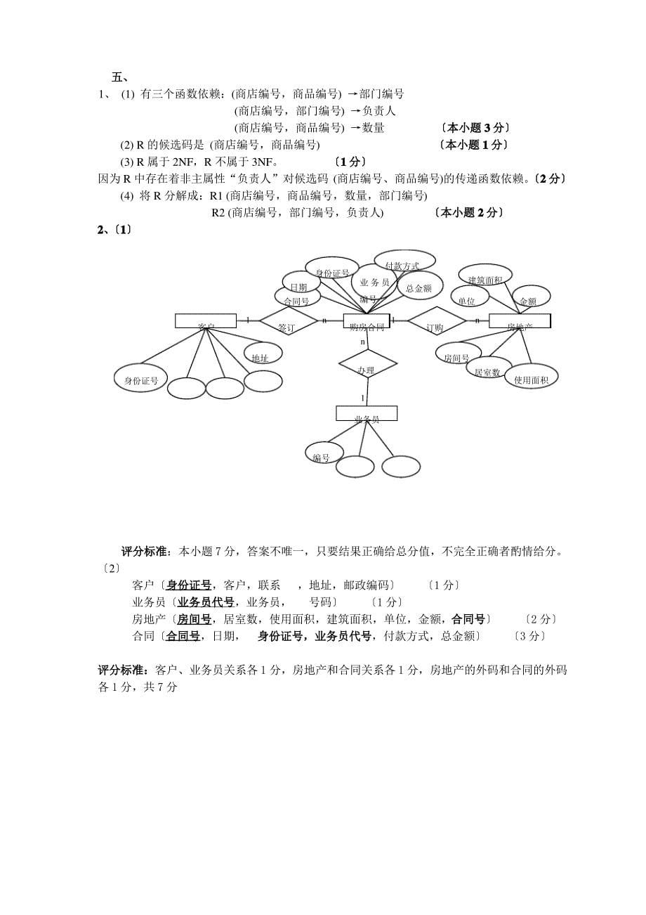 数据库模拟题整合版_第5页