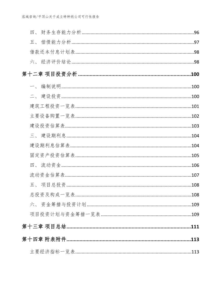 平顶山关于成立特种纸公司可行性报告（模板）_第5页