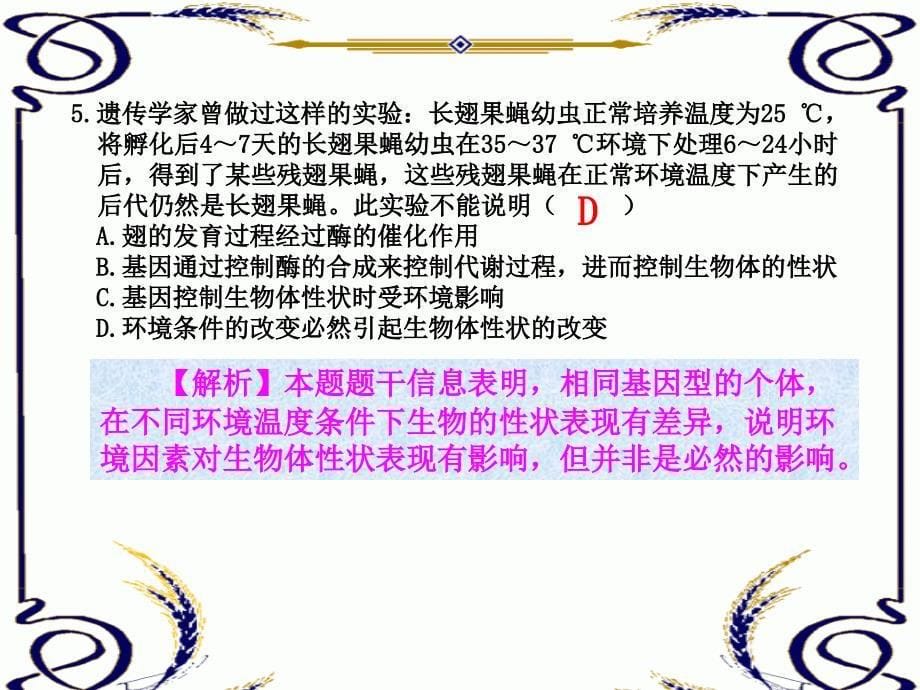 名师伴你行必修二高考生物一轮复习配套练案练案16基因对性状的控制_第5页