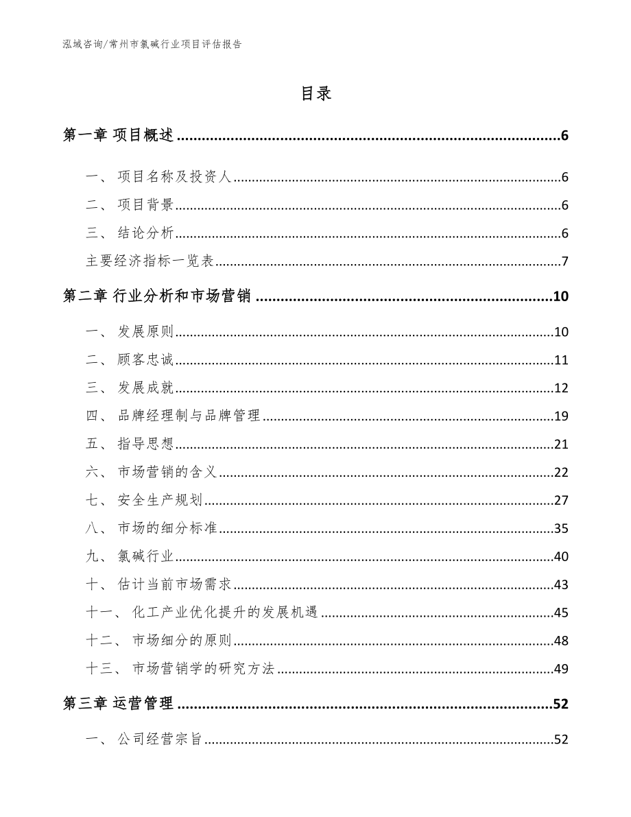 常州市氯碱行业项目评估报告（参考范文）_第2页