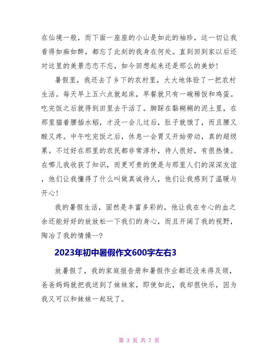 2023年初中暑假作文600字左右5篇.doc_第3页