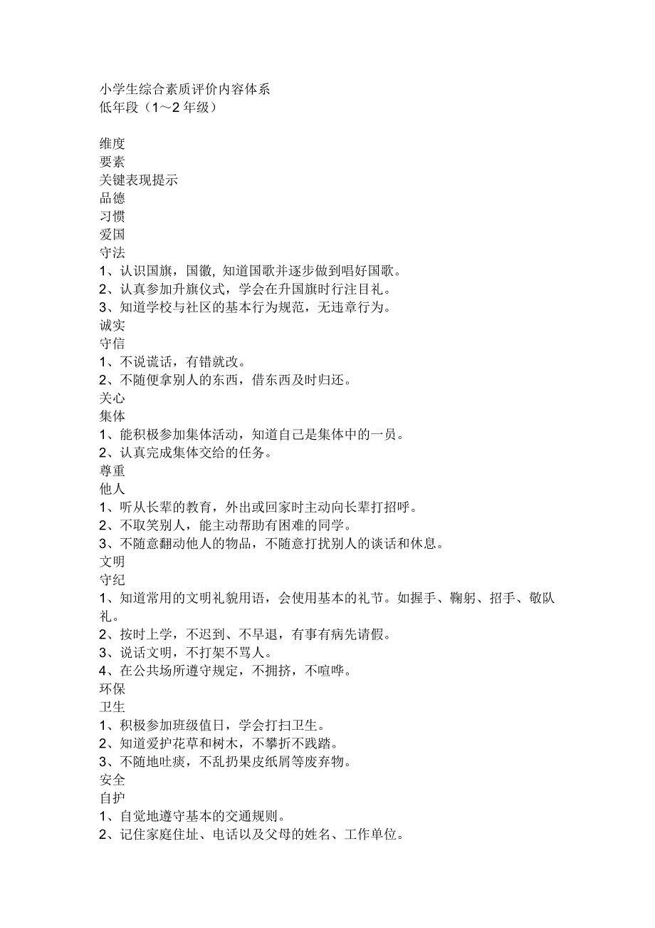 小学生评价手册_第1页