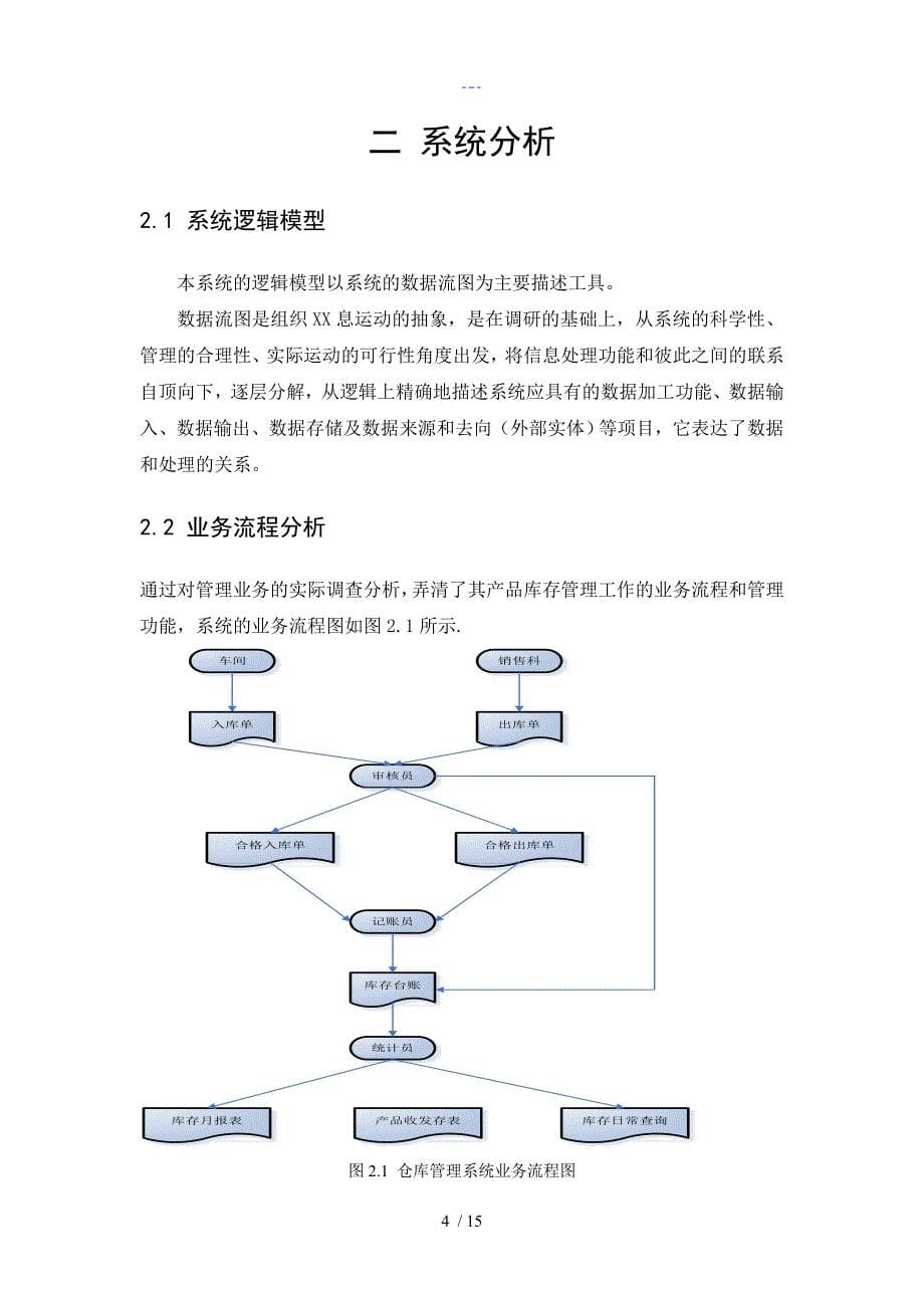 管理信息系统课程设计报告仓库管理系统_第5页