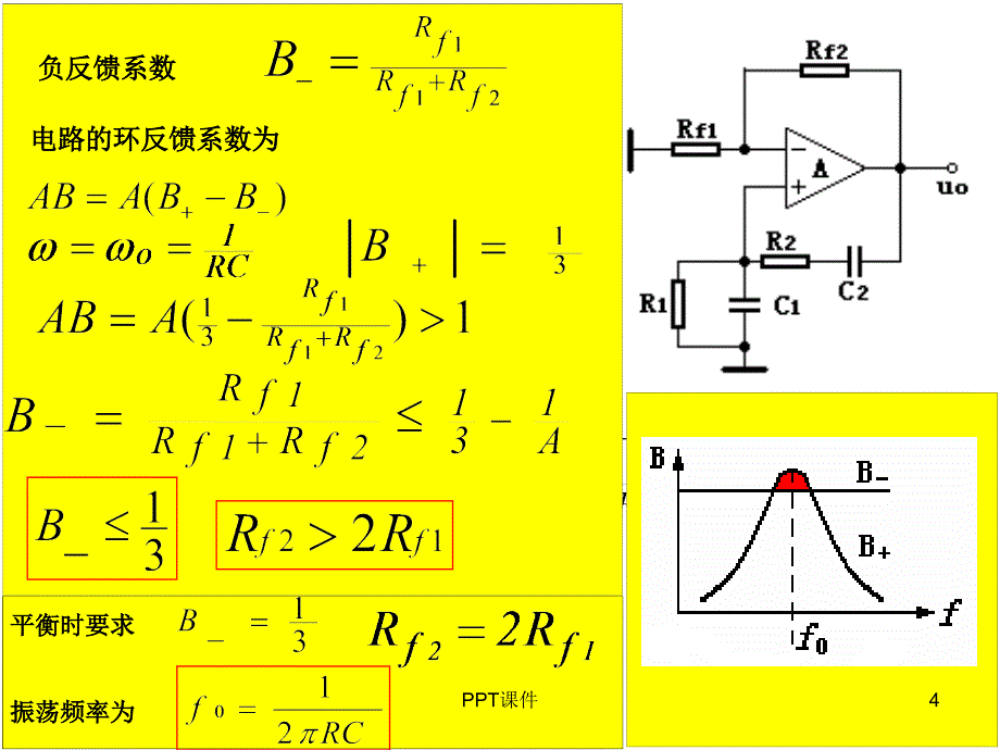 RC正弦波振荡电路课件_第4页