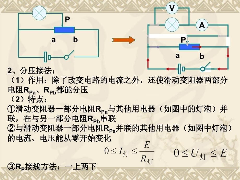 电流表内外接滑动变阻器限流与分压接法_第5页