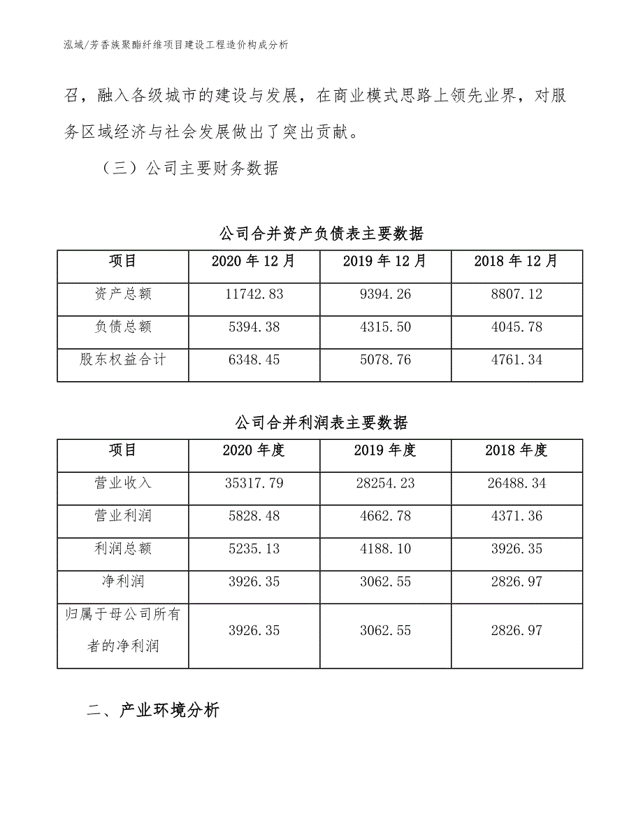 芳香族聚酯纤维项目建设工程造价构成分析_参考_第4页