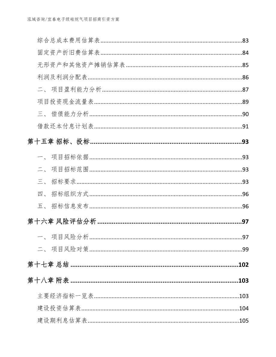 宜春电子级硅烷气项目招商引资方案范文_第5页