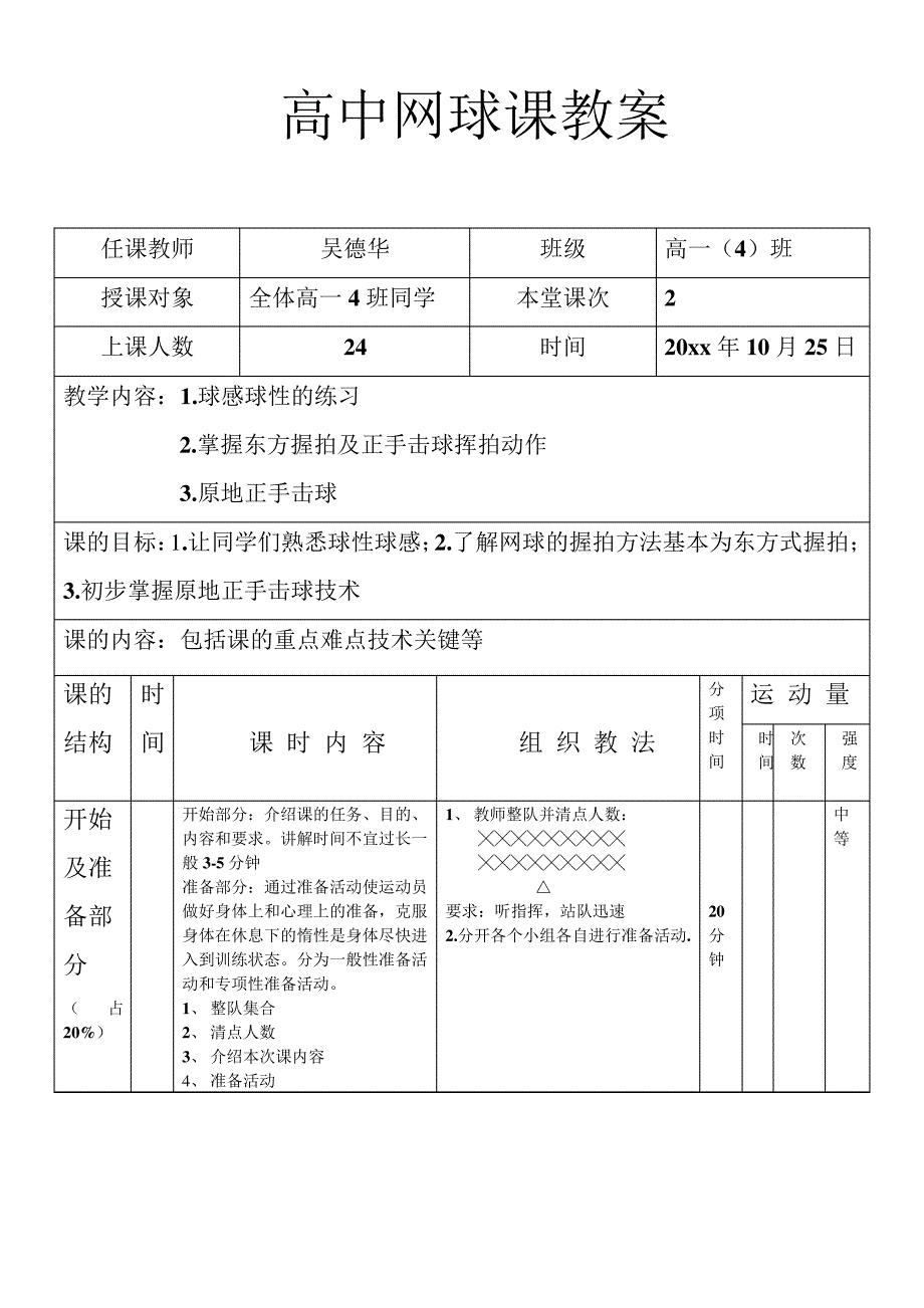 【精品】体育教案网球体育教案232808_第1页