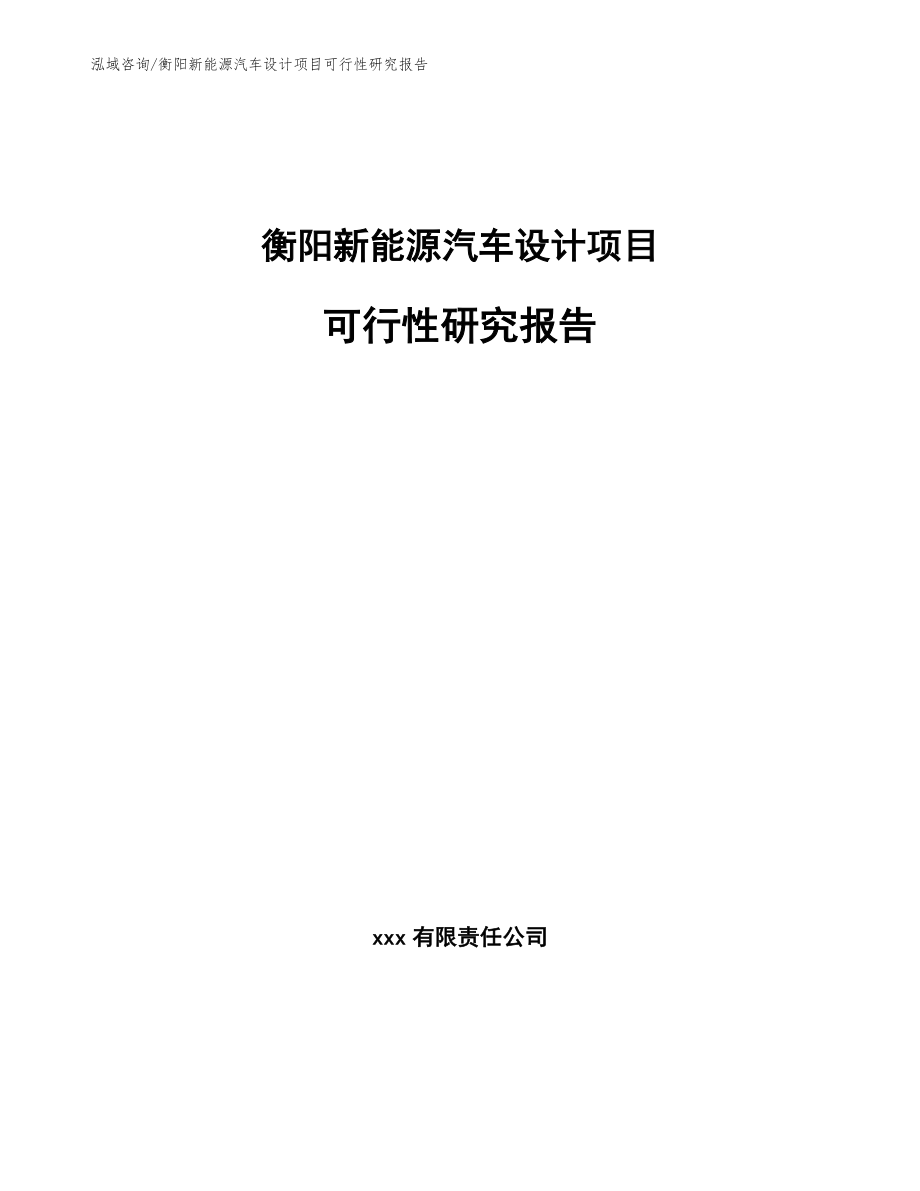 衡阳新能源汽车设计项目可行性研究报告_第1页