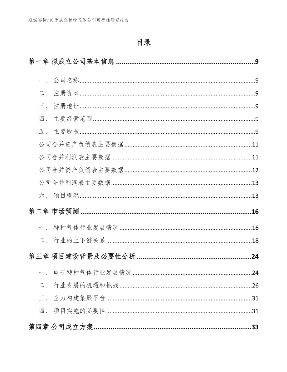 关于成立特种气体公司可行性研究报告（范文模板）_第2页