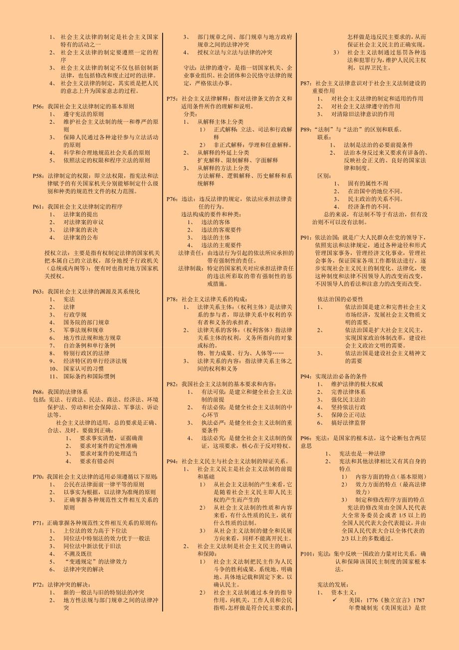 电大法学概论重点小抄版1_第2页