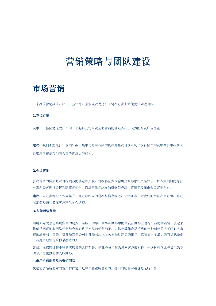 营销策略与团队建设论述_第1页