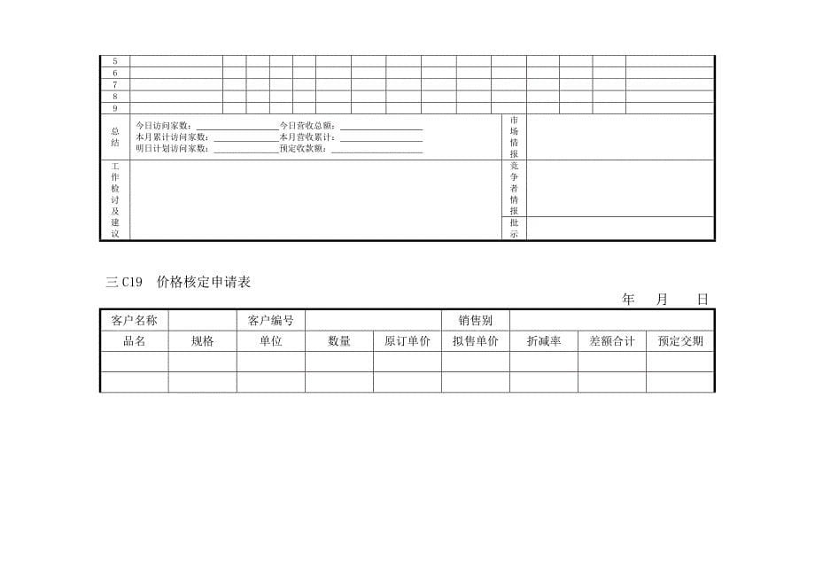 某企业管理销售表格_第5页