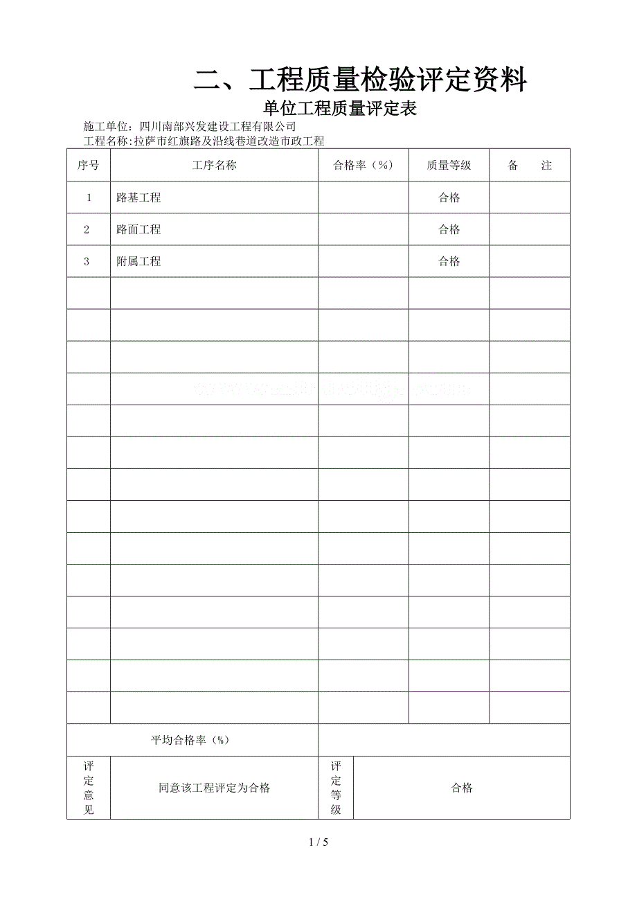 工程质量检验评定资料_第1页