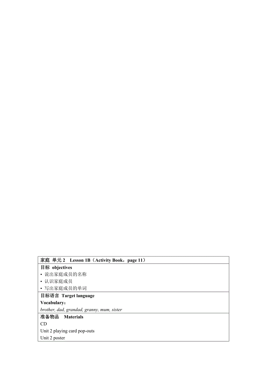 英国原版嘟嘟剑桥少儿英语1级2单元 家庭 教案.doc_第3页