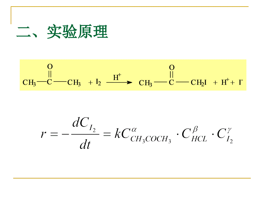 丙酮碘化反应速率方程的确定_第3页