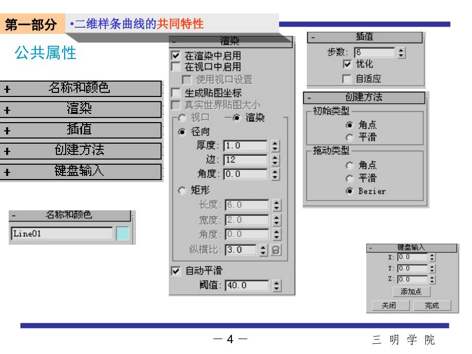 3dmax第二讲创建和编辑样条曲线_第4页