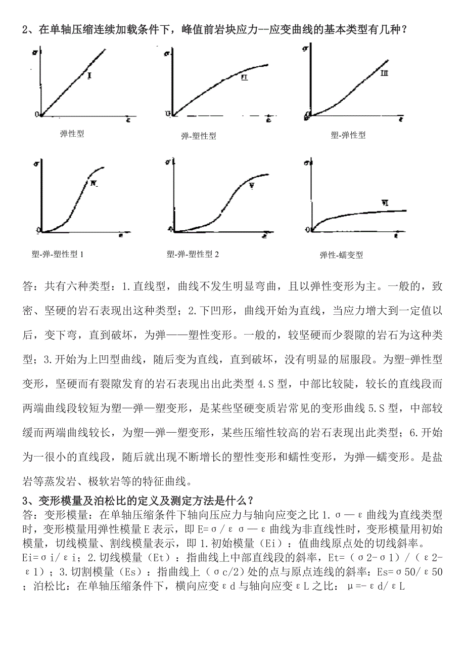 岩石力学模拟试题_第4页