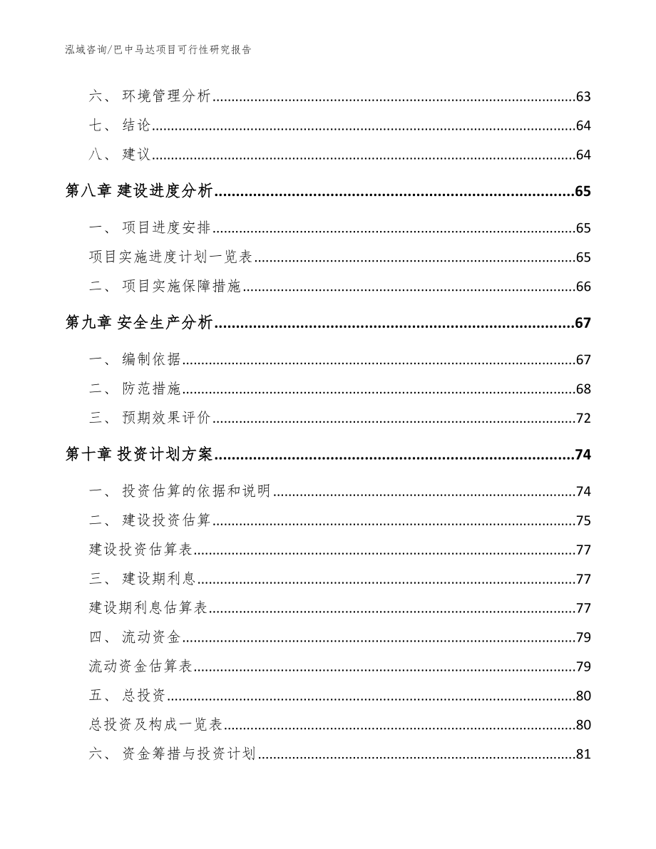 巴中马达项目可行性研究报告_参考范文_第3页