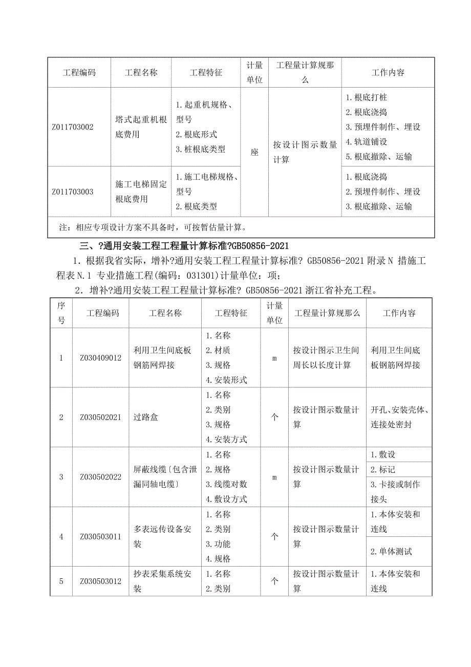 浙江省清单补充规范及定额综合解释全版_第5页