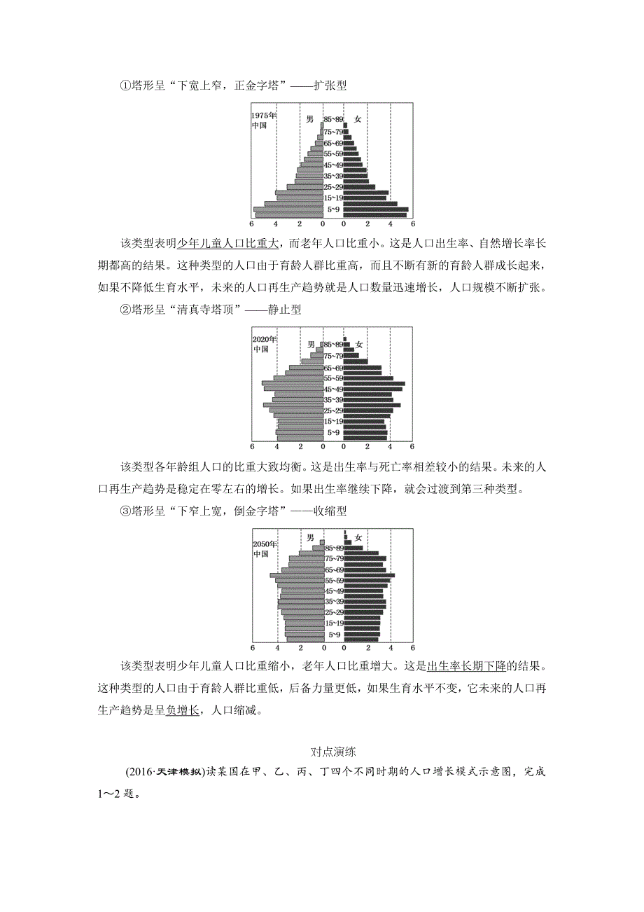 精校版高考总复习地理教师用书：第6章人口的变化含解析_第4页