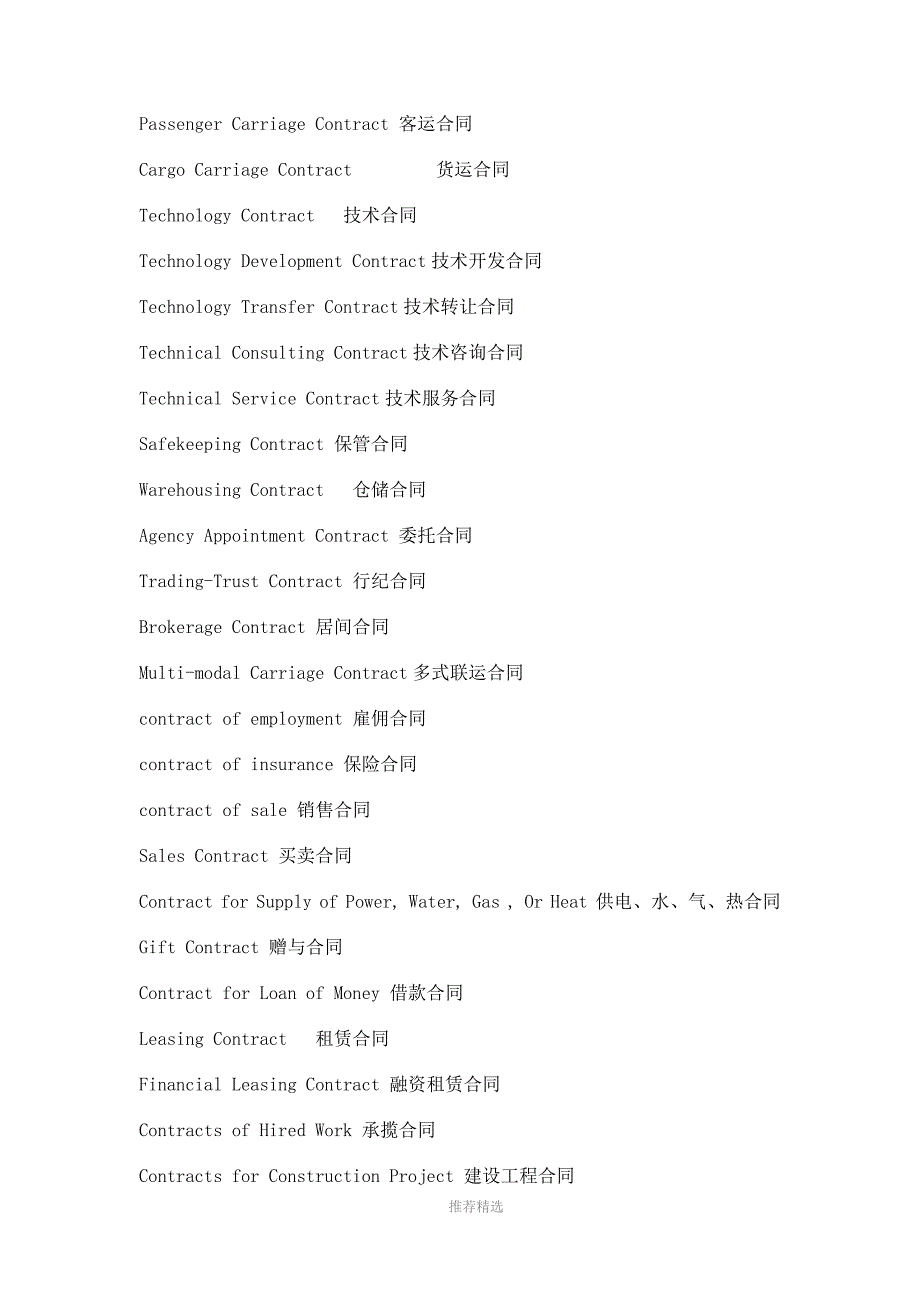 推荐-合同翻译常用词汇_第3页