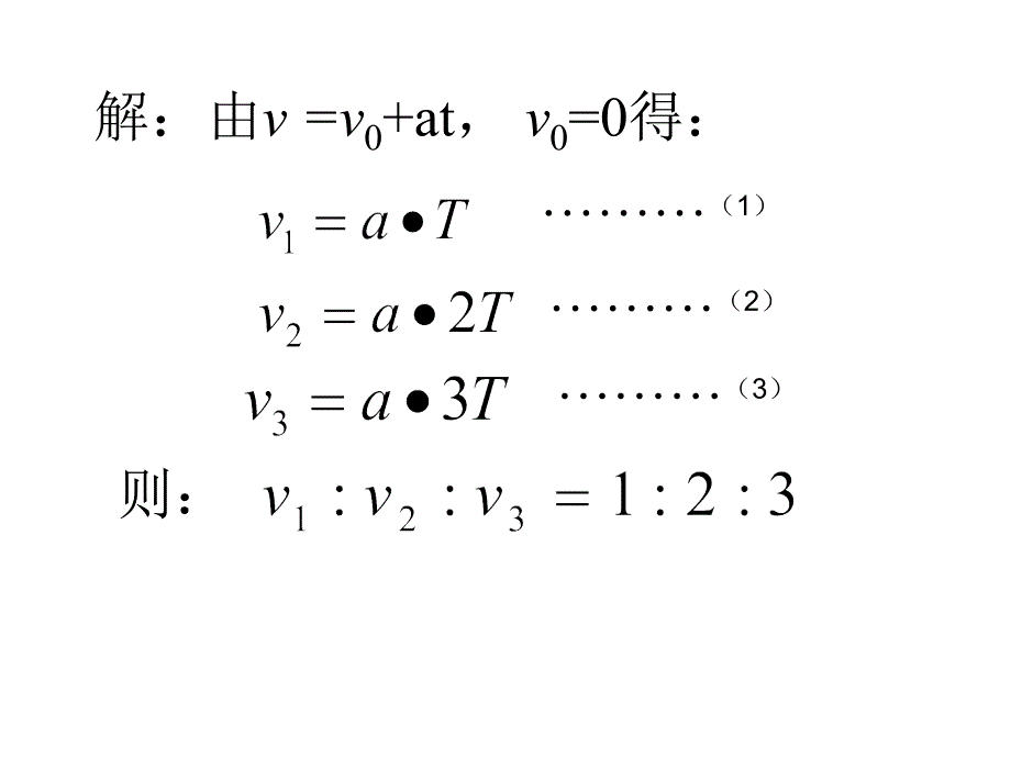 初速度为零的匀加速直线运动的规律模板_第3页