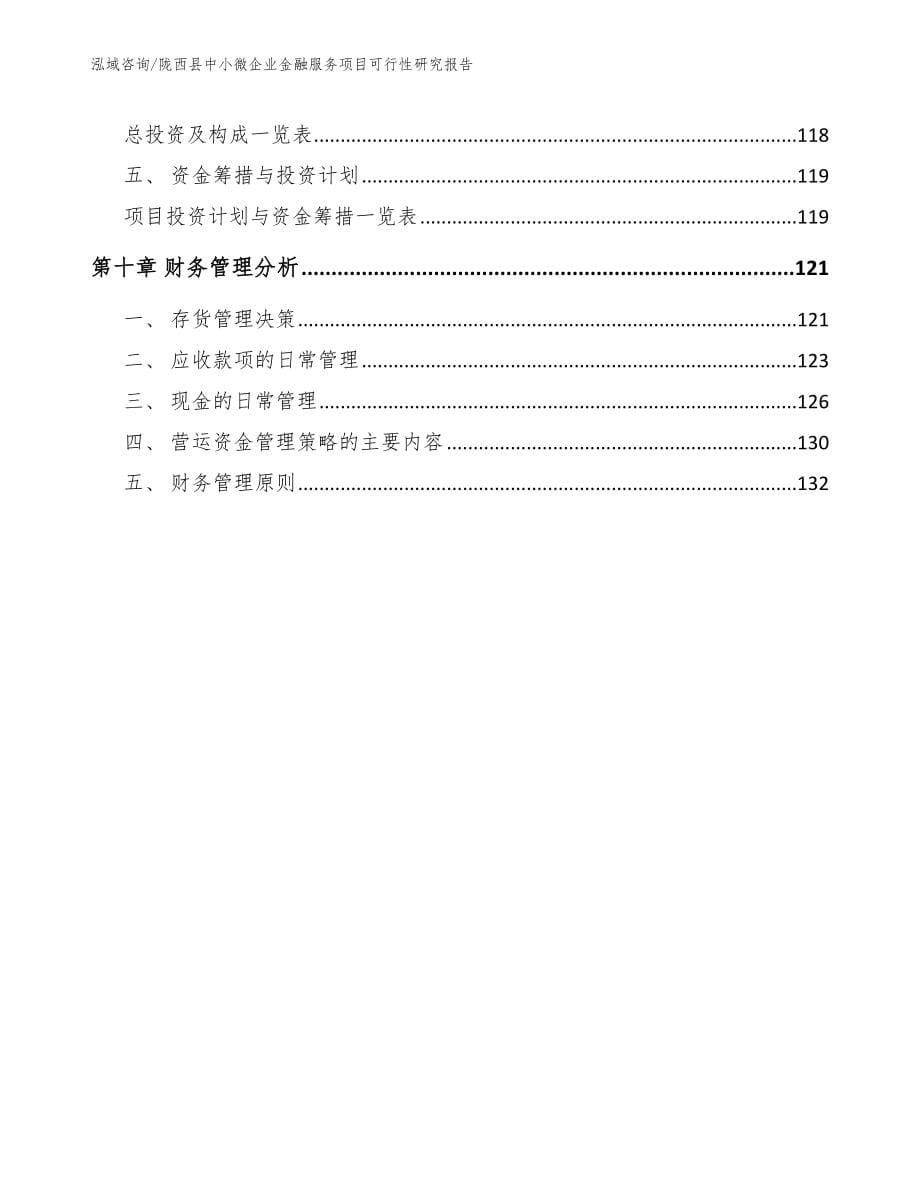 陇西县中小微企业金融服务项目可行性研究报告【模板】_第5页