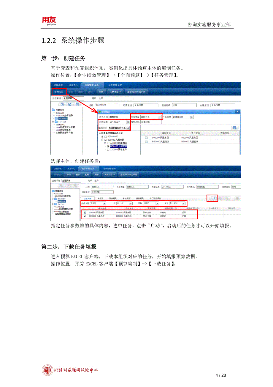 用友NC学员手册全面预算预算管理流程_第4页