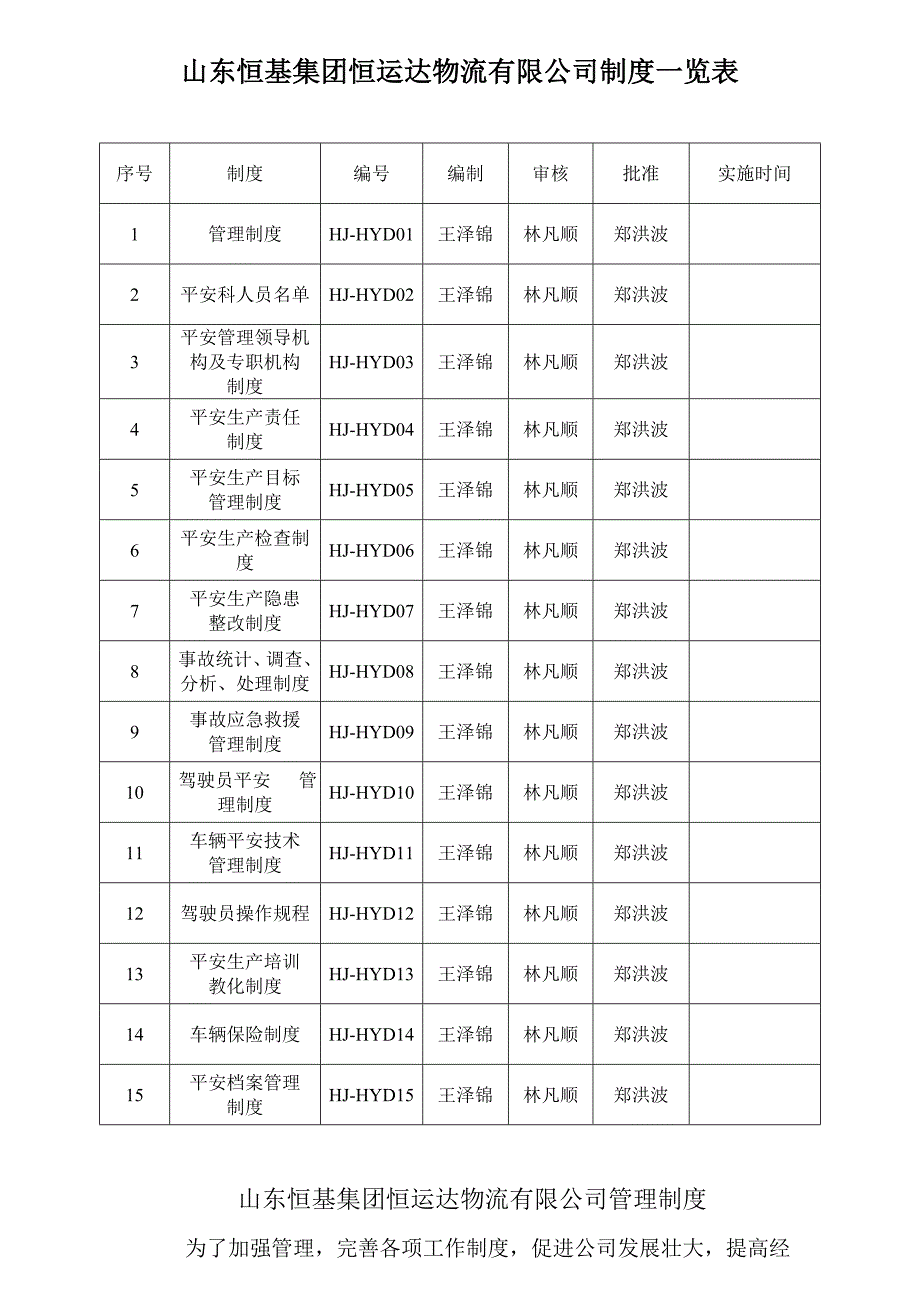 物流公司安全管理制度汇编_第1页