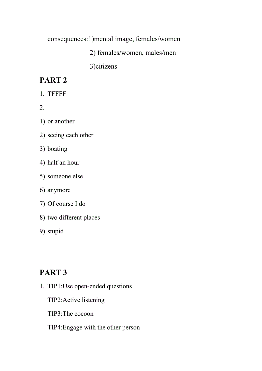 新编大学英语第三版视听说教程2答案(外研社)Unit-2_第3页