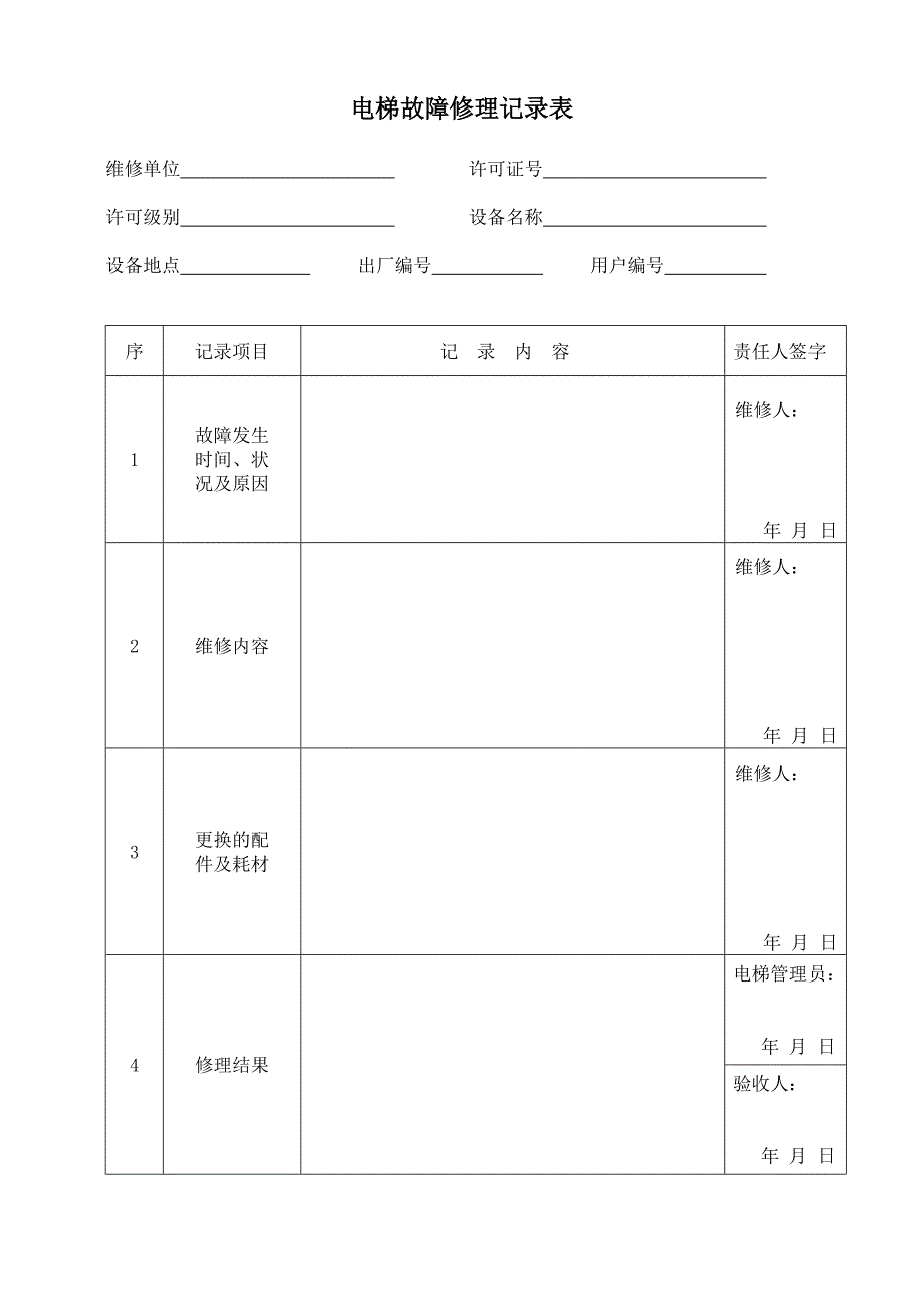 电梯安全日常检查记录表.doc_第3页