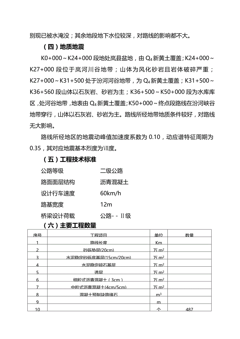 岚县至古交公路工程施工组织设计文字说明_第4页