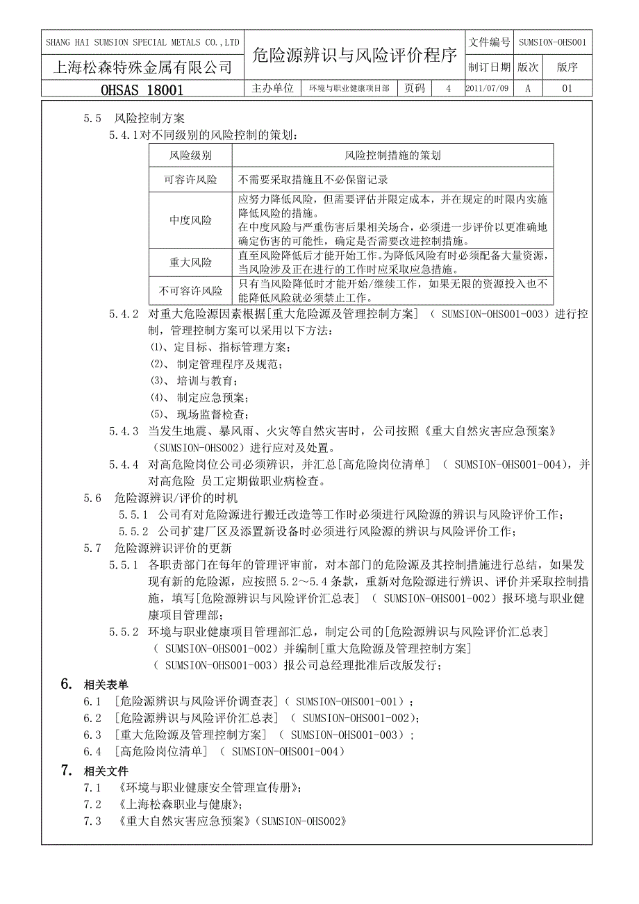 特殊金属有限危险源辨识与风险评价程序_第5页