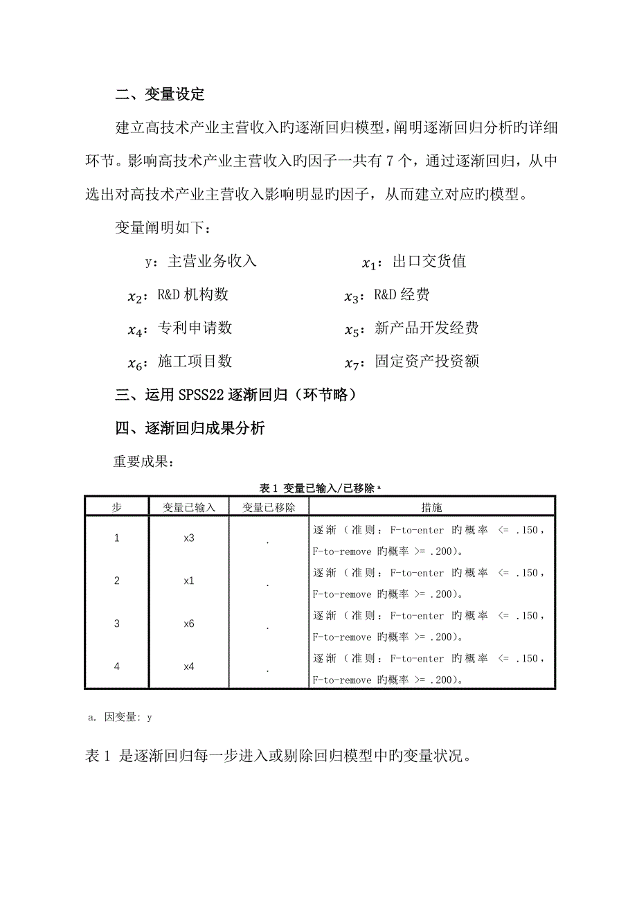 高技术产业主营业务收入影响因素逐步回归分析_第2页