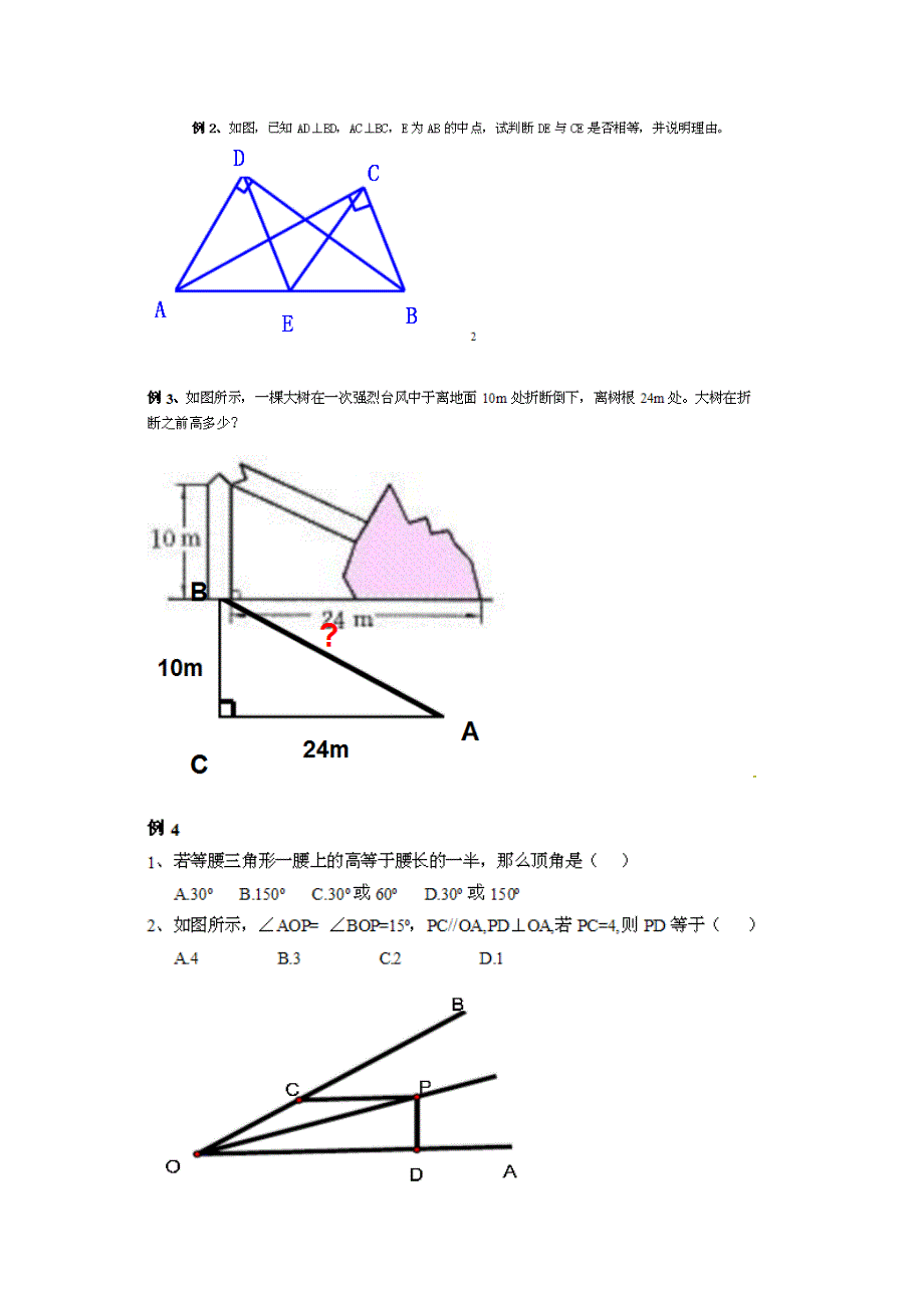 最新 九年级数学上册24.2直角三角形的性质学案 新版华东师大版_第2页