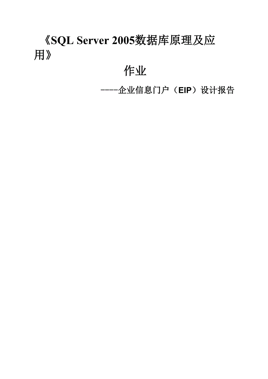 企业信息门户设计报告_第1页