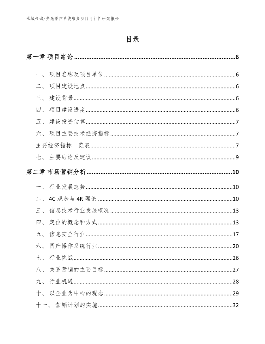 娄底操作系统服务项目可行性研究报告【范文模板】_第2页