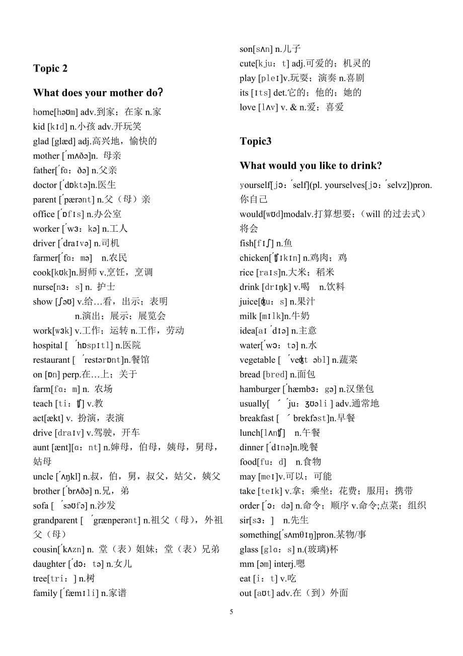 仁爱版(2017)英语七年级上册单词表带音标.doc_第5页