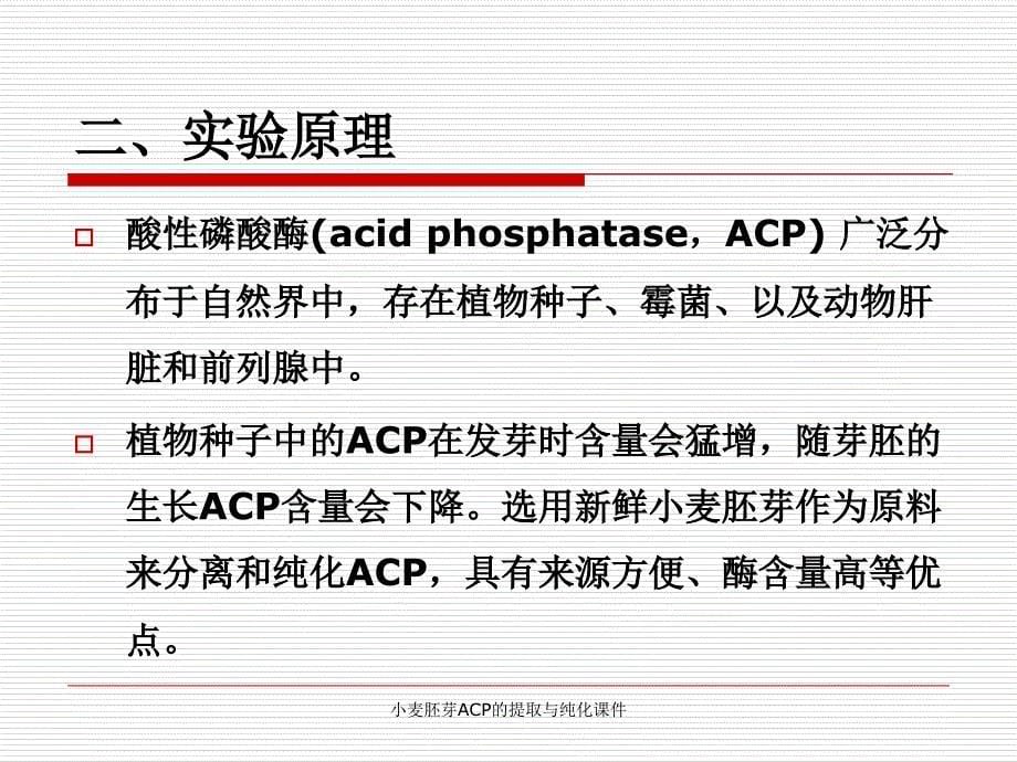 小麦胚芽ACP的提取与纯化课件_第5页