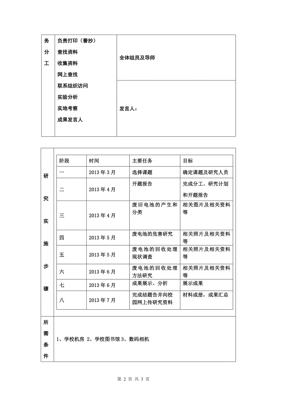 废电池危害和处理方法开题报告 - 新桥中学_第2页